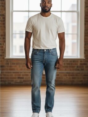 Classic Levi’s 501 men’s jeans featuring the iconic button fly